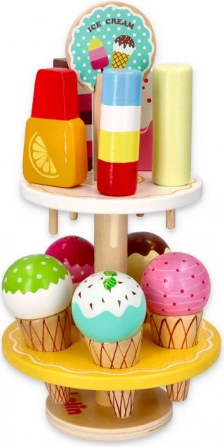 Kiosque en bois avec glaces pour enfants