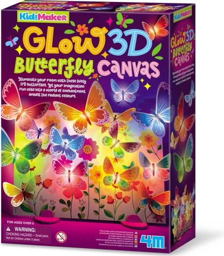 KidzMaker toile 3D papillons lumineuse