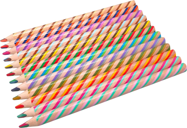 Crayons de couleur jumbo arc-en-ciel magiques – lot de 12 pièces