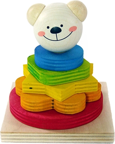 Formes à empiler colorées – ourson Timi