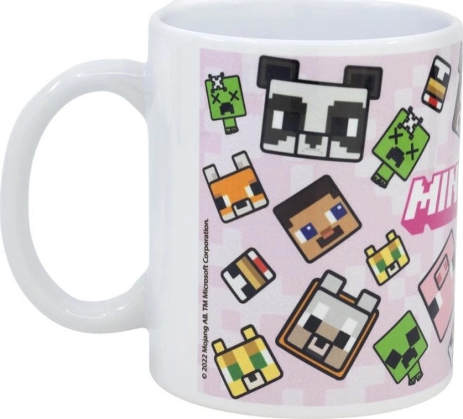 Mug en céramique 325 ml Minecraft rose