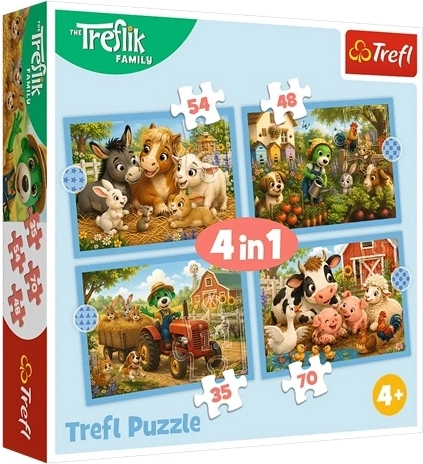 Puzzle 4-en-1 Promenade en famille