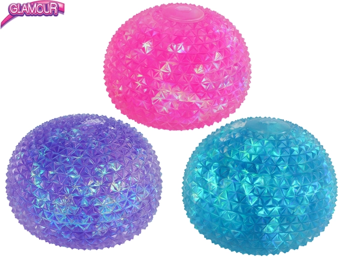 Balle antistress extensible cristalline Glamour Sugar 10 cm (6 pcs)
