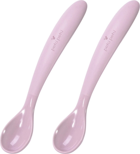 Petú Petú cuillères en silicone Maddie rose - 2 pcs