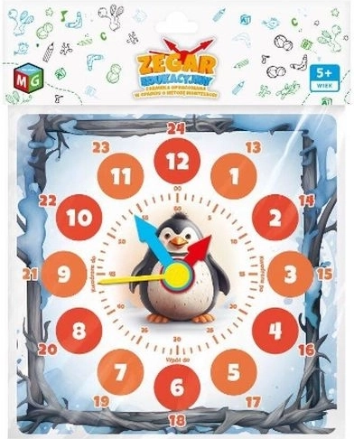 Horloge éducative Pingouin