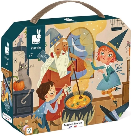 Puzzle Janod en valisette École de magie – 200 pièces