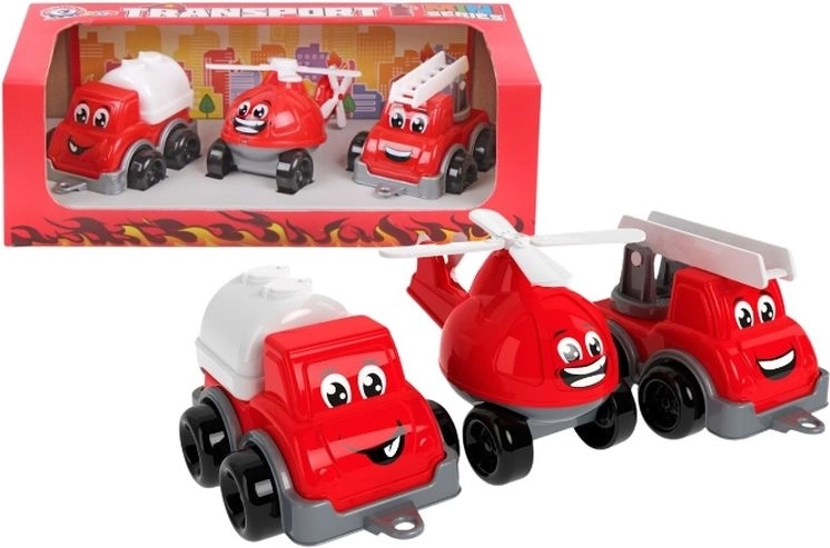 TechnoK mini véhicules de pompiers – set de voitures miniatures