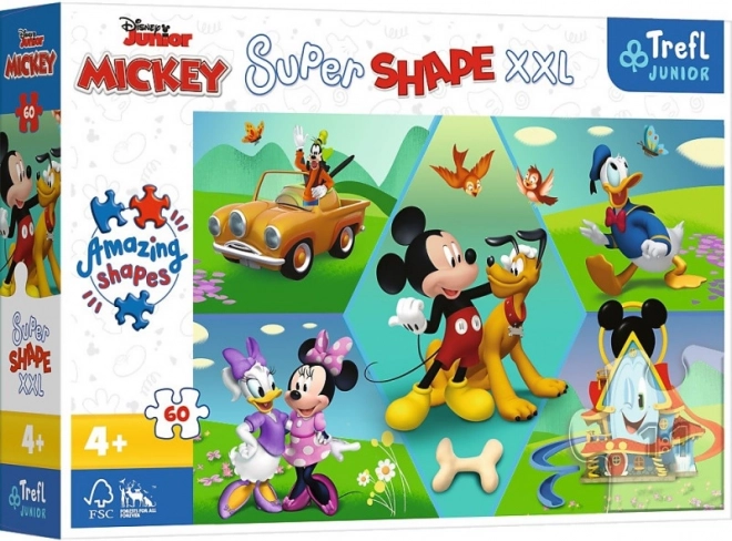 Puzzle pour enfants 60 pièces XXL super shape – MICKEY MOUSE