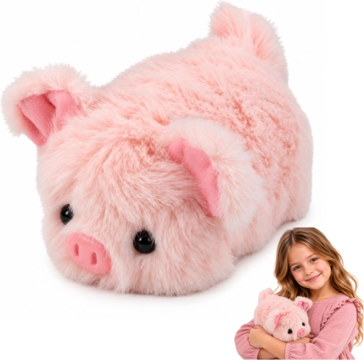 Cochon en peluche rose à câliner, 16 cm
