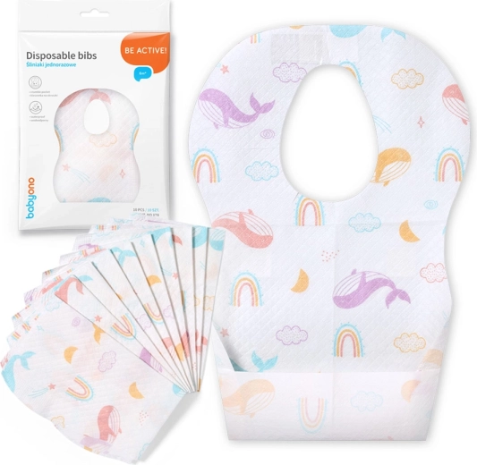 Bavoirs jetables Babyono 6 mois et plus - 10 pièces
