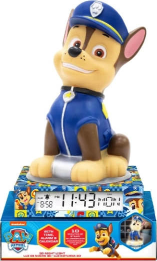 Veilleuse avec réveil et calendrier PAW PATROL – figurine 3D