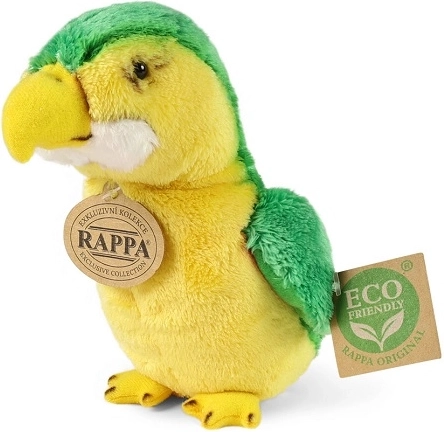 Perroquet en peluche vert 15 cm éco‑responsable