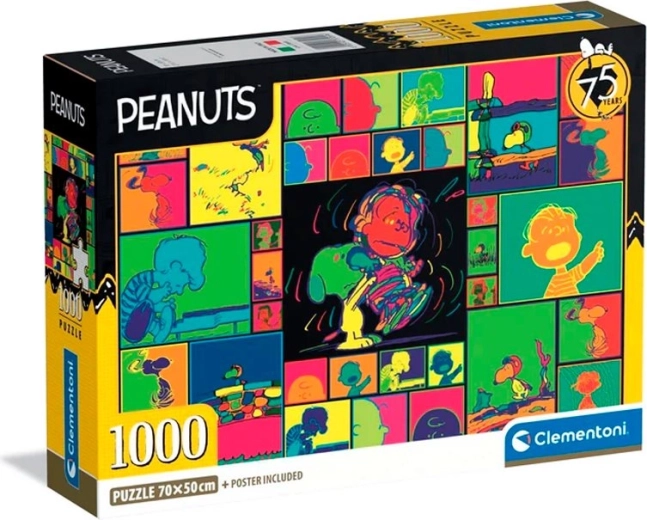 Puzzle Clementoni Peanuts collage coloré 1000 pièces