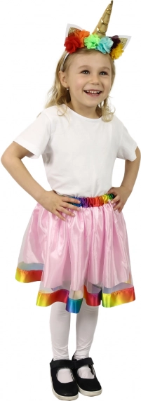 Costume Licorne pour fille avec jupe tutu et serre-tête