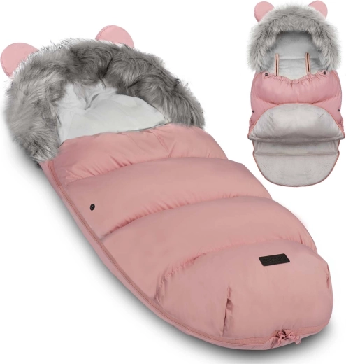 Chancelière d’hiver pour poussette et luge Ricokids Elmi rose