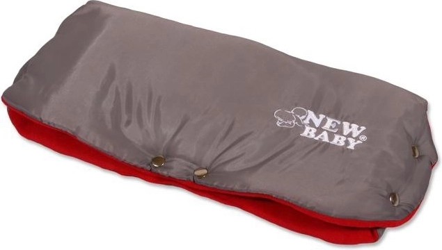 Manchon pour poussette Classic Fleece gris/rouge