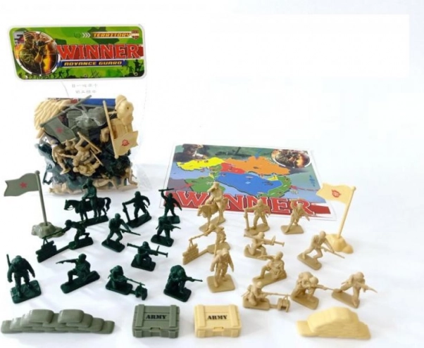 Set militaire pour enfants, 55 pièces