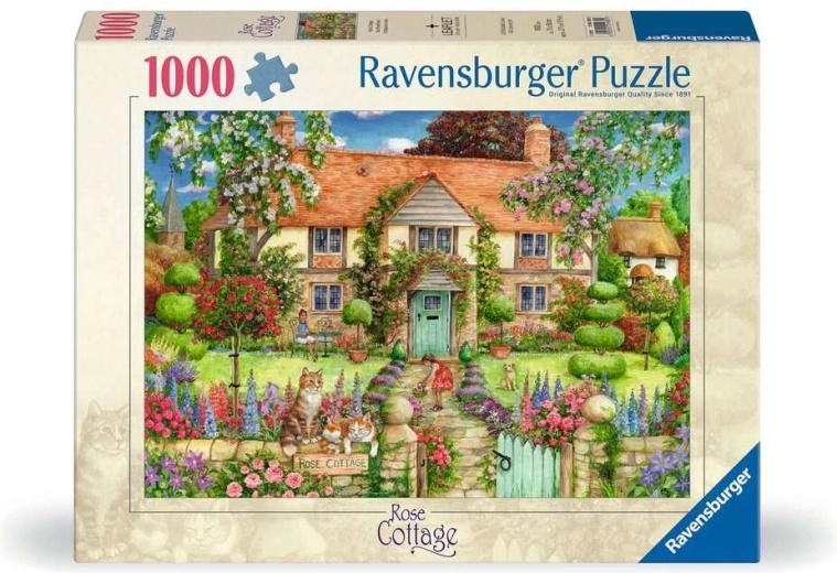 Puzzle Ravensburger Chaumière aux roses 1000 pièces