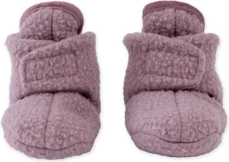 Chaussons Lodger Teddy rose, taille 3–6 mois