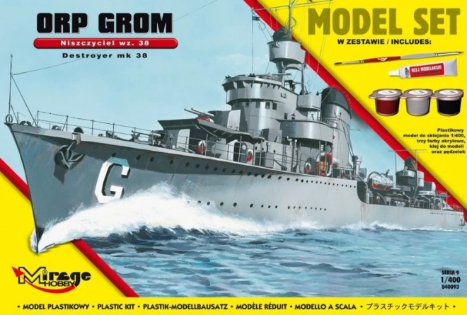 Maquette du destroyer polonais ORP Grom mod. 38