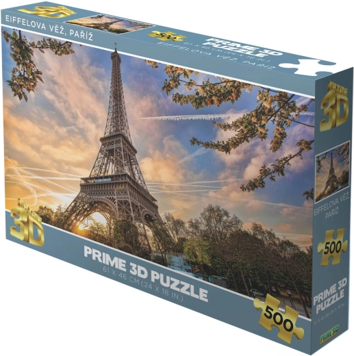 Puzzle 3D Prime Tour Eiffel à Paris holographique 500 pièces 61 × 46 cm
