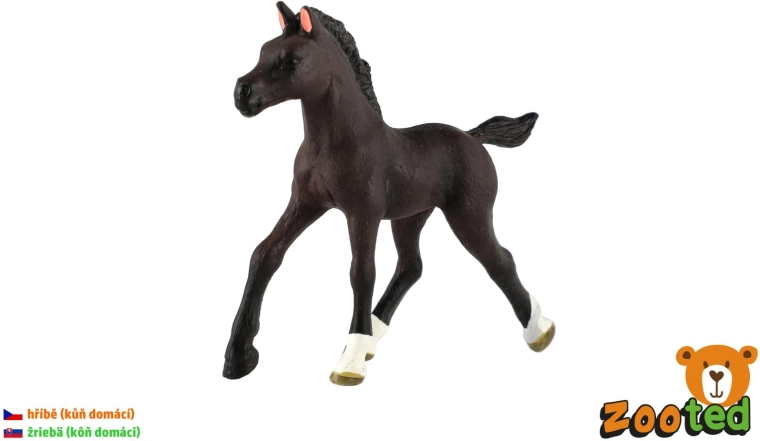 Poulain de cheval domestique – figurine en plastique 11 cm - 1 pièce