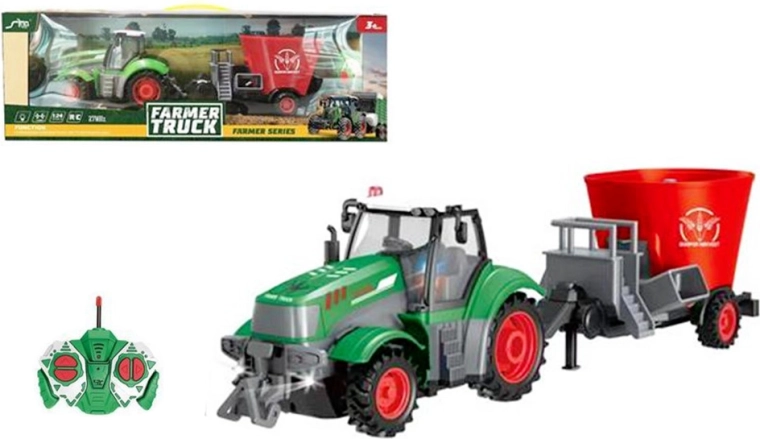 Tracteur télécommandé avec lumière et chargeur