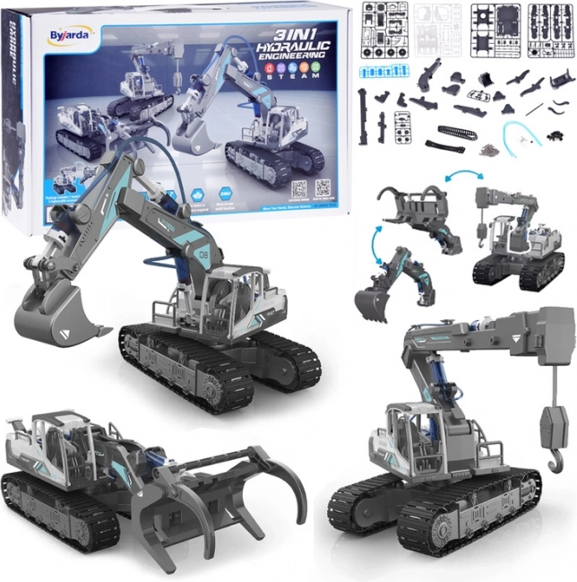 Kit de construction 3‑en‑1 véhicules de chantier Jokomisiada