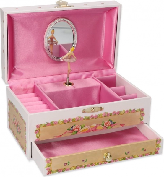 Boîte à musique à bijoux Chanson florale avec mélodie Le Lac des cygnes