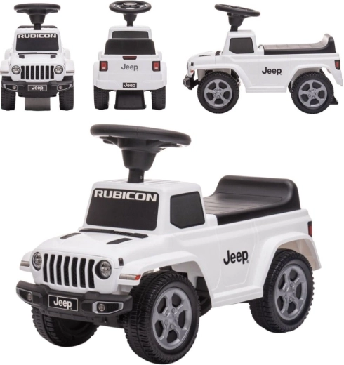 Porteur enfant Jeep Rubicon blanc avec klaxon et son de moteur