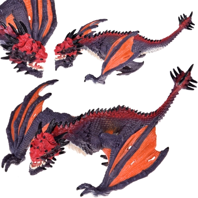 Figurine de dragon pour enfants 21 cm – gris‑orange