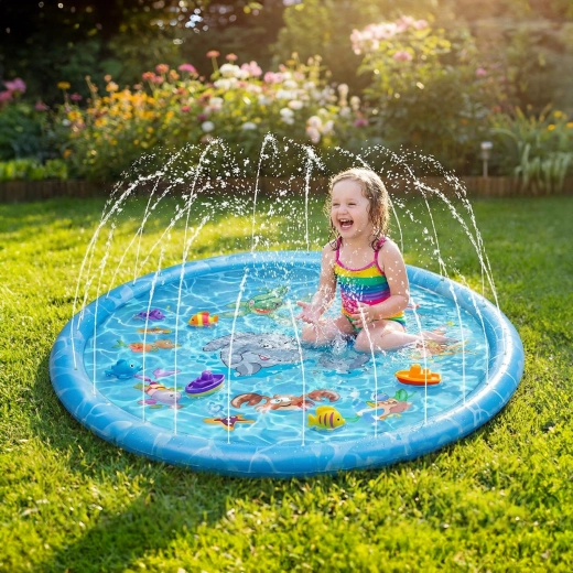 Fontaine à eau pour enfants 170 cm bleue