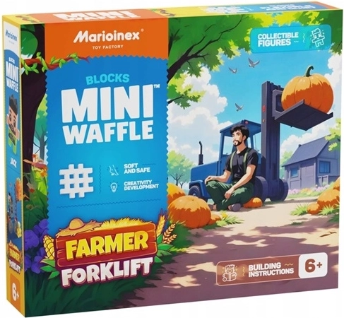 Mini Waffle Marioinex – chariot élévateur de ferme – 50 pièces