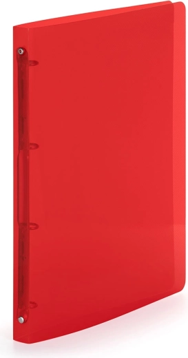 Classeur A4 à quatre anneaux rouge