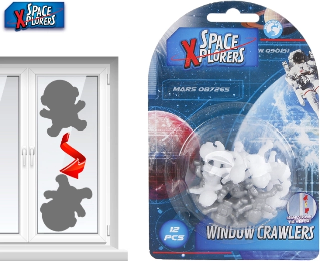 Ensemble de grimpeurs spatiaux pour vitre – astronautes 2 cm, 12 pcs