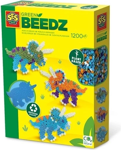 SES Creative Green Beedz perles à repasser dinosaures