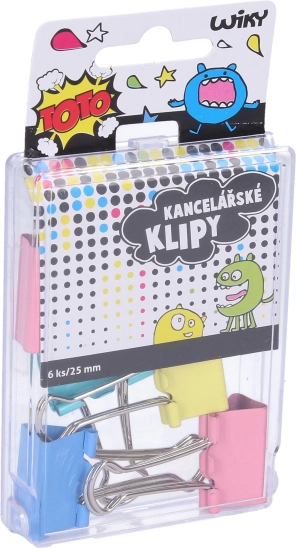 Pinces de bureau 25 mm, lot de 6 pièces