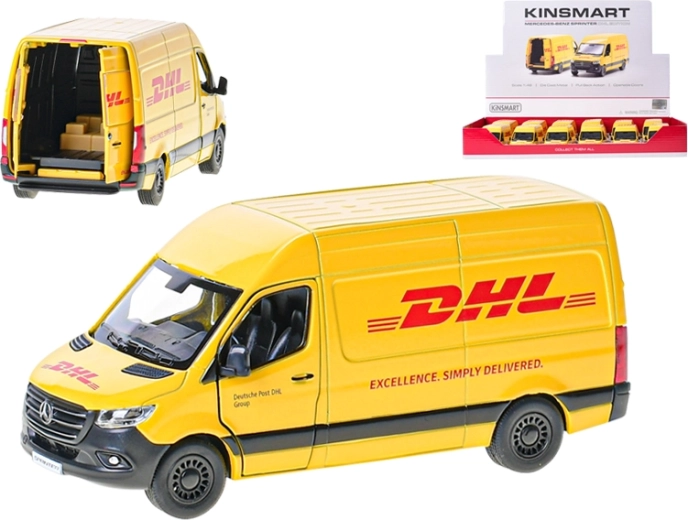 Modèle métallique de fourgon Mercedes‑Benz Sprinter DHL 1:48 Kinsmart