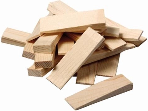 Cales de montage en bois 55 × 20 × 6–1 mm, 20 pcs