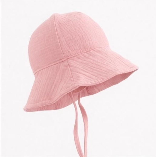 Chapeau en mousseline pour bébé New Baby rose 56 (0–3 mois)