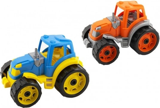 Tracteur 24x16 cm en plastique à roue libre 2 couleurs 12m+