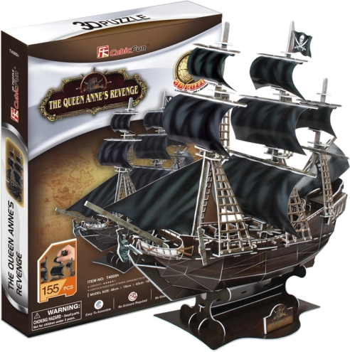 CubicFun puzzle 3D bateau pirate Queen Anne's Revenge – 180 pièces