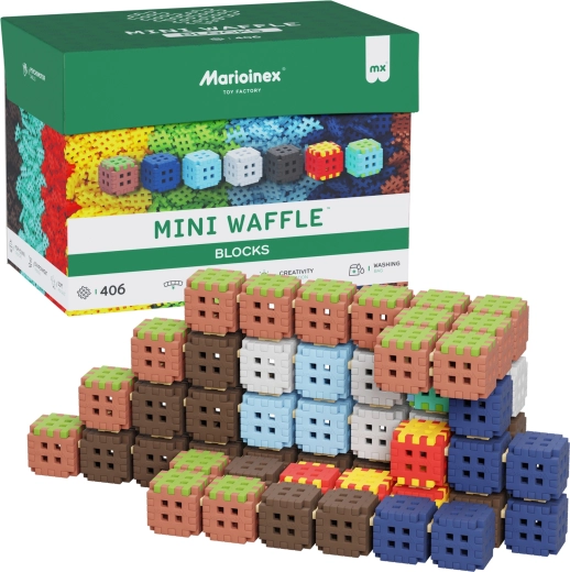 Jeu de construction Mini Waffle Blocks 406 pièces Marioinex