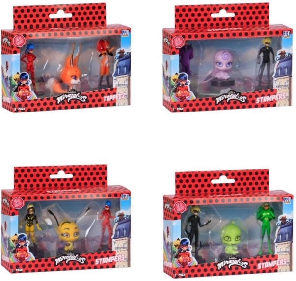 Tampons Miraculous Ladybug 3 pcs figurine