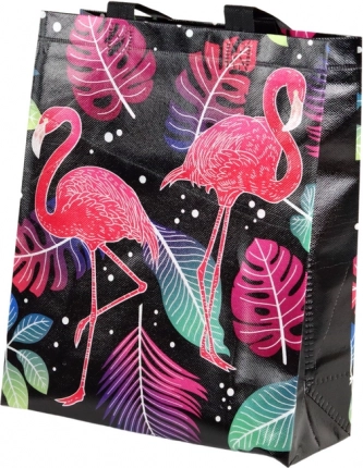 Sac cadeau flamants noirs 30,5 × 24,5 × 10 cm
