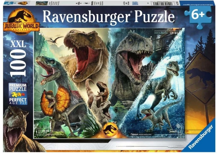 Puzzle Ravensburger Jurassic World : Dominion – Surveillance des espèces XXL 100 pièces
