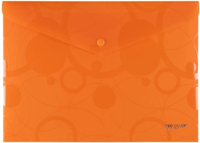 Pochette à bouton-pression A4 orange NEO COLORI