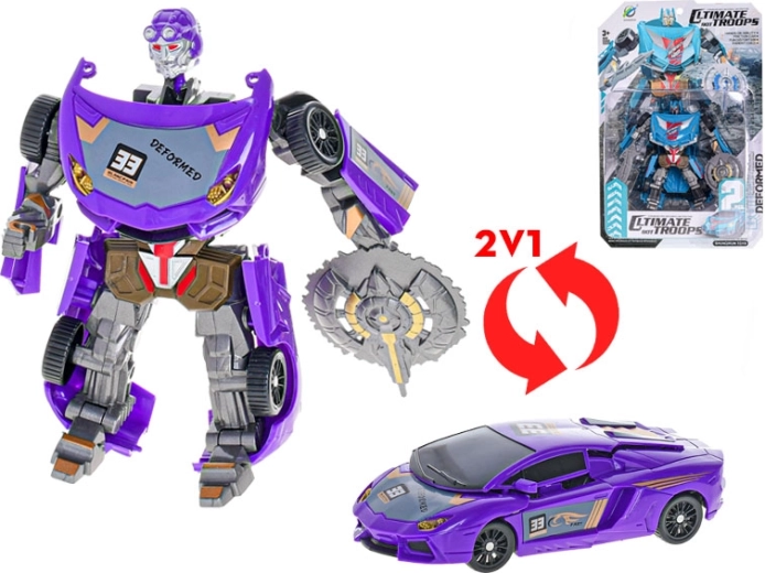 Voiture transformable en robot 15–16 cm pour enfants