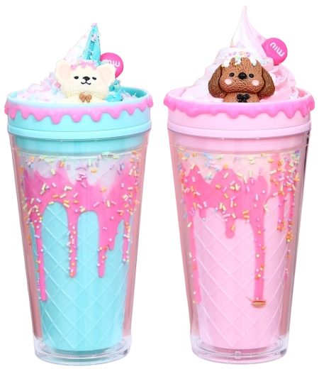 Gobelet avec couvercle et paille Ourson glace 480 ml – plusieurs couleurs