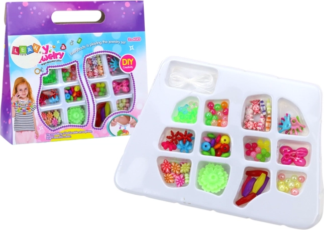 Kit créatif de perles colorées pour fabriquer des bijoux